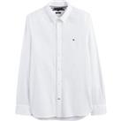 Flex Dobby Cotton Shirt with Button-Down Collar