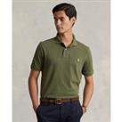 Embroidered Logo Polo Shirt in Cotton Pique and Slim Fit