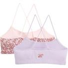 Pack of 2 Bralettes with Shoestring Straps in Cotton