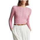 Cotton Cable Knit Jumper with Crew Neck