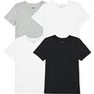 Pack of 4 T-Shirts in Plain Cotton