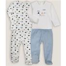Pack of 2 Pyjamas in Velour with Whale Print