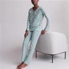 Interlock Cotton Mix Pyjamas with Ruffled Edging