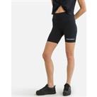 Wordmark Cycling Shorts in Cotton Mix with High Waist