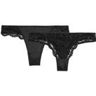 Pack of 2 Anthea Tangas with Lace Trim