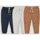 Pack of 3 Joggers in Cotton Mix