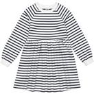 Striped Cotton Mix Dress with Long Sleeves