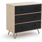 Cleon Wood and Metal Chest of 4 Drawers