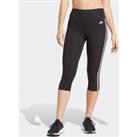 Essentials 3 Stripes Cropped Leggings with High Waist