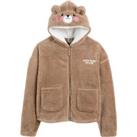 Teddy Bear Lounge Jacket with Hood