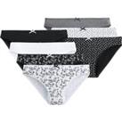 Pack of 7 Knickers in Printed Cotton