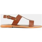 Willona Leather Flat Sandals