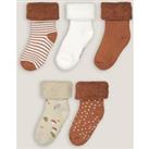 Pack of 5 Pairs of Mushroom-Themed Socks in Cotton Mix