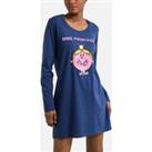 Little Miss Princess Nightshirt in Cotton with Long Sleeves