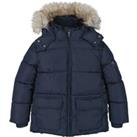 Recycled Padded Puffer Jacket with Hood, Mid-Length