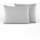 Dolsi Striped Grey Cotton/Modal Jersey Pillowcase