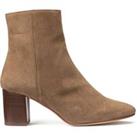 Les Signatures - 70's Suede Ankle Boots with Heel