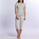 Terre Cropped Pyjamas in Cotton Jersey Mix