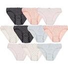 Pack of 10 Briefs in Printed Cotton