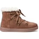 Kids Leather Ankle Boots with Faux Fur Lining