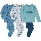 Pack of 3 Pyjamas in Dinosaur Print Cotton