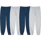 Pack of 4 Pyjama Bottoms in Cotton Jersey
