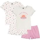 Pack of 2 Short Pyjamas with Ruffles in Cotton