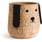 Anily Dog Woven Straw Basket