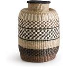 Maylon 57cm High Decorative Woven Straw Jar