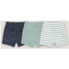 Pack of 3 Shorts in Cotton Mix