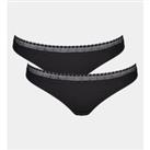 Pack of 2 Go Ribbed Brazilian Knickers