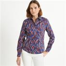 Geometric Print Shirt with Long Sleeves in Cotton Mix