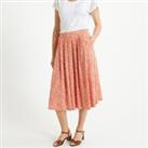 Full Mid-Length Skirt in Floral Print