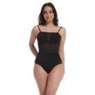 Sheer & Sexy Bodysuit with Tulle Panel