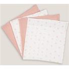 Pack of 4 Squares in Cotton Muslin