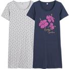 Pack of 2 Nightshirts in Cotton