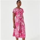 Full Mid-Length Dress in Recycled Floral Print