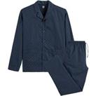 Polka Dot Cotton Pyjamas with Buttoned Top/Straight Trousers