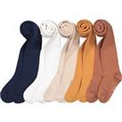 Pack of 5 Tights in Cotton Mix