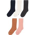 Pack of 5 Pairs of Pointelle Socks in Cotton Mix