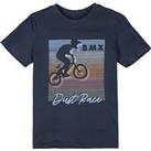 Cotton BMX Print T-Shirt with Crew Neck