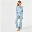 Floral Print Cotton Pyjamas with Long Sleeves