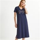 Cotton Jersey Nightdress with Short Sleeves
