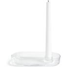 Sila Oval Transparent Glass Candlestick