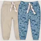 Pack of 2 Joggers in Cotton Mix