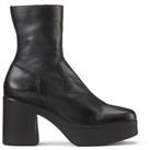 Leather Ankle Boots with Platform Heel