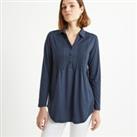 Cotton Mix Polo Tunic with Long Sleeves