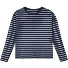 Striped Cotton T-Shirt with Long Sleeves