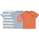 Pack of 3 T-Shirts with Short Sleeves in Cotton