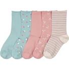 Pack of 5 Pairs of Crew Socks in Pastel Cotton Mix